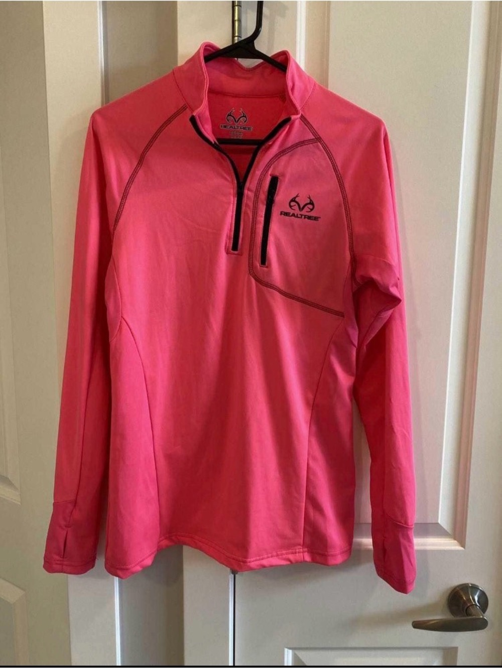 Realtree Hot Pink Quarter-Zip Performance Pullover